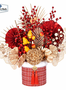 SM新新精艺新年福桶摆件福气满满