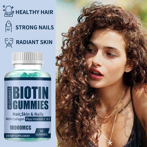 BIOTIN GUMMIES Hair,Skin & Nails With外贸跨境生物素软糖