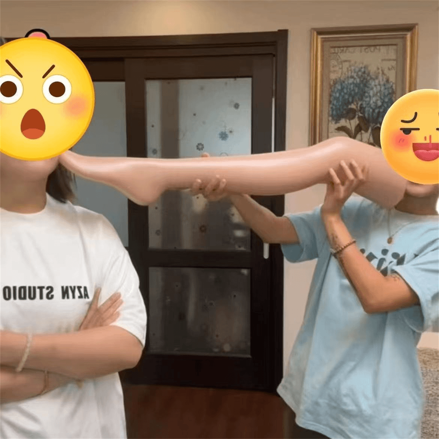 适用苹果超大恶搞怪大长腿手机壳