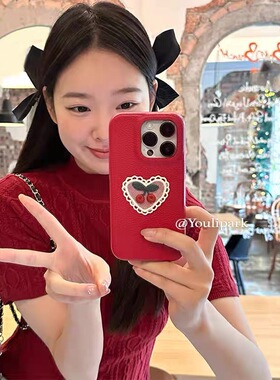新年红色适用iQOO15小众款vivox300手机壳x200s蕾丝少女s30刺绣樱桃爱心neo10pro超漂亮9巨好看8高级x100新款