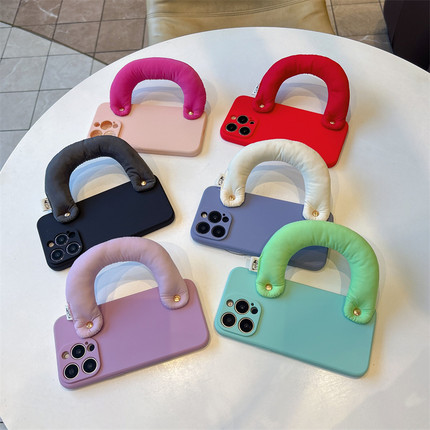超好看手提腕带适用oppofindx8手机壳7一加ace5新款reno13女10带挂绳14pro支架12便携9硅胶11防摔a2/a5/a3pro