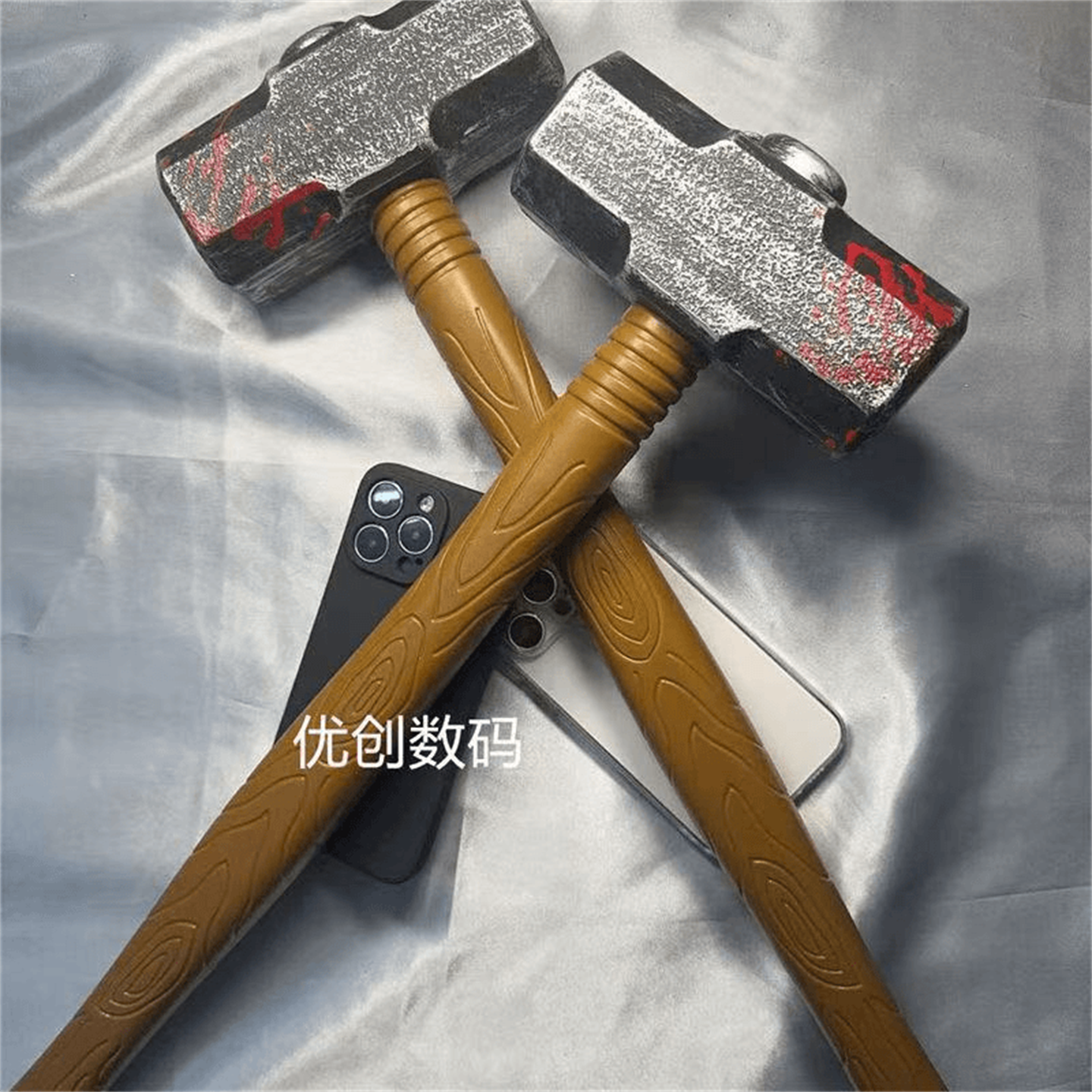 适用苹果抽象搞怪仿真锤子手机壳