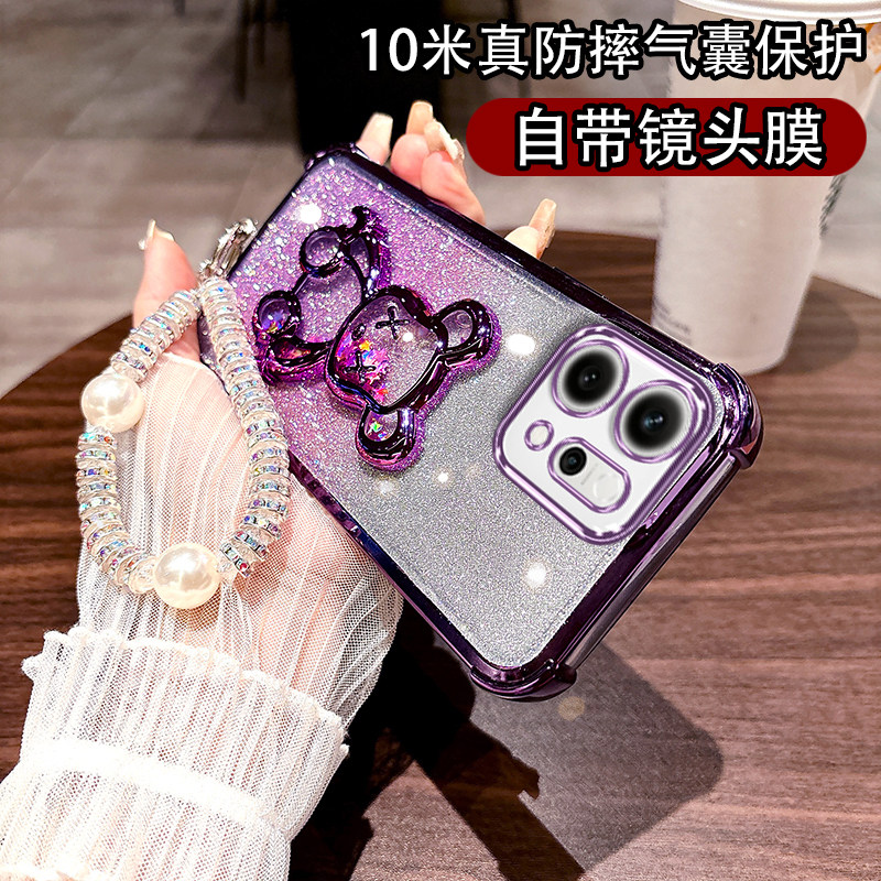 适用于OPPORENO14手机壳13Pro全包镜头12Pro硅胶超薄11Pro流沙10网红女款9挂绳8气囊7曲面屏6防摔5精孔PLA110
