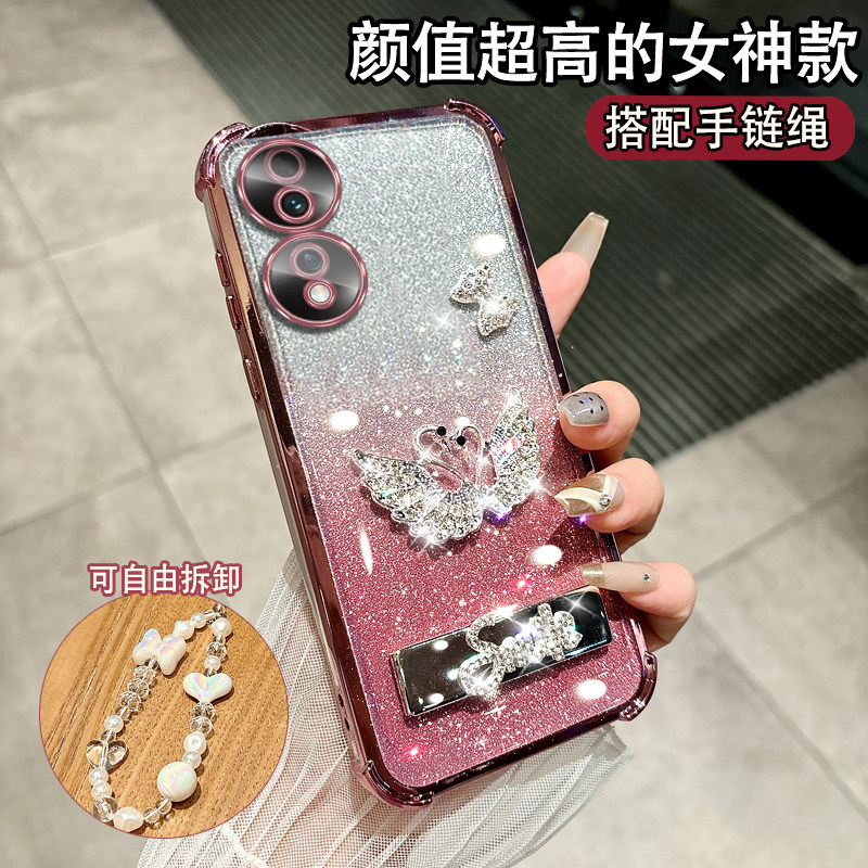 适用于荣耀70网红女款镶钻保护套