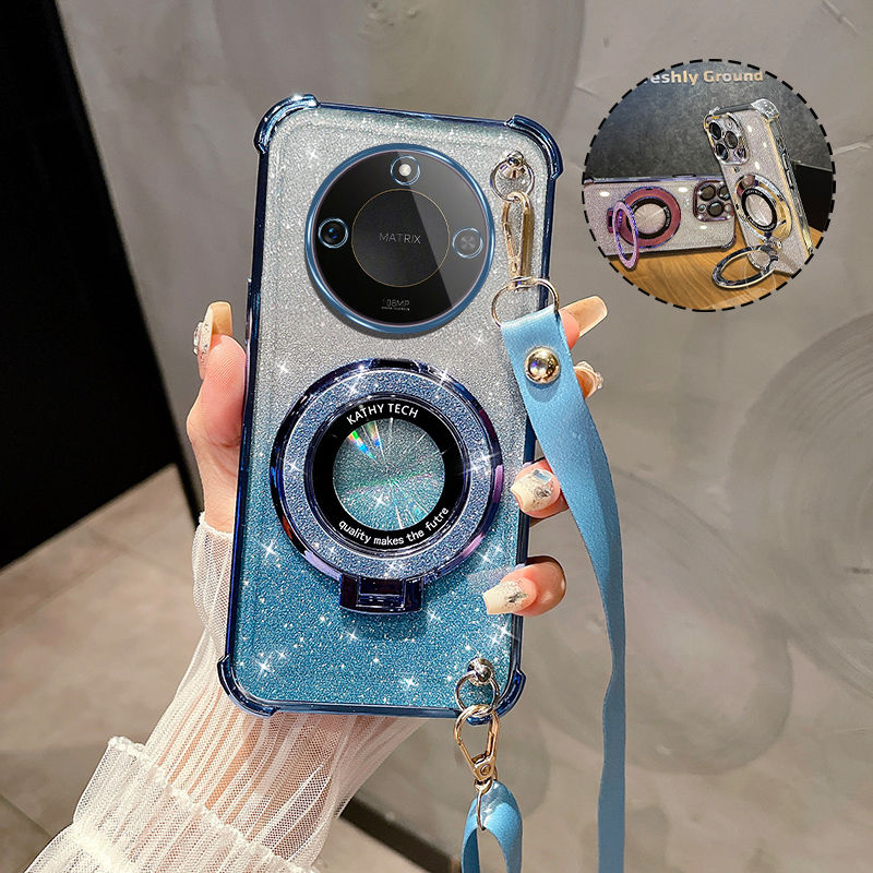 适用于荣耀X70创意女款支架软壳