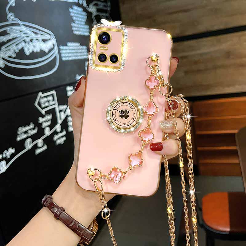 vivoS10手机壳时尚潮流vivos10pro斜跨背带V2121A女款网红s1o镜头全包防摔10s硅胶保护套vivis10高档水钻手链