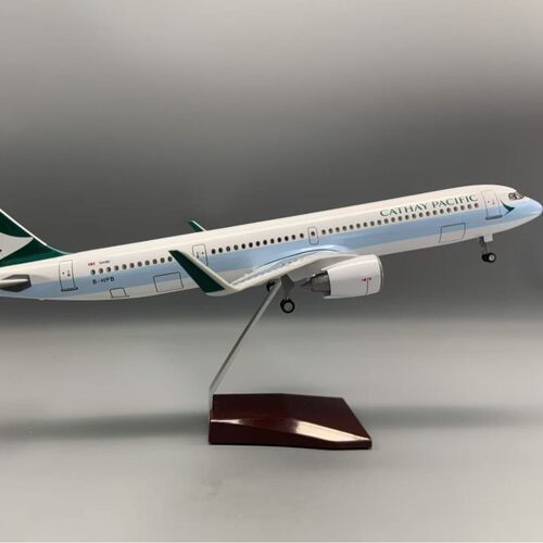 47CM飞机模型A321国泰航空客机模型静态摆件爱好者的收藏佳品