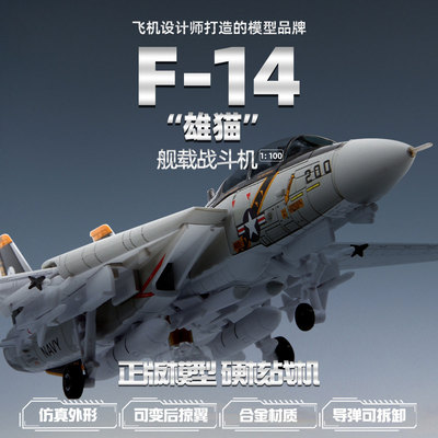 合金F14熊猫战斗机 F15飞机模型 仿真1:100静态美式航空模型摆件