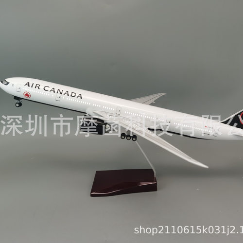 47cm 加拿大航空Scale 1:157 B777 Air CANADA 飞机模型带灯带轮