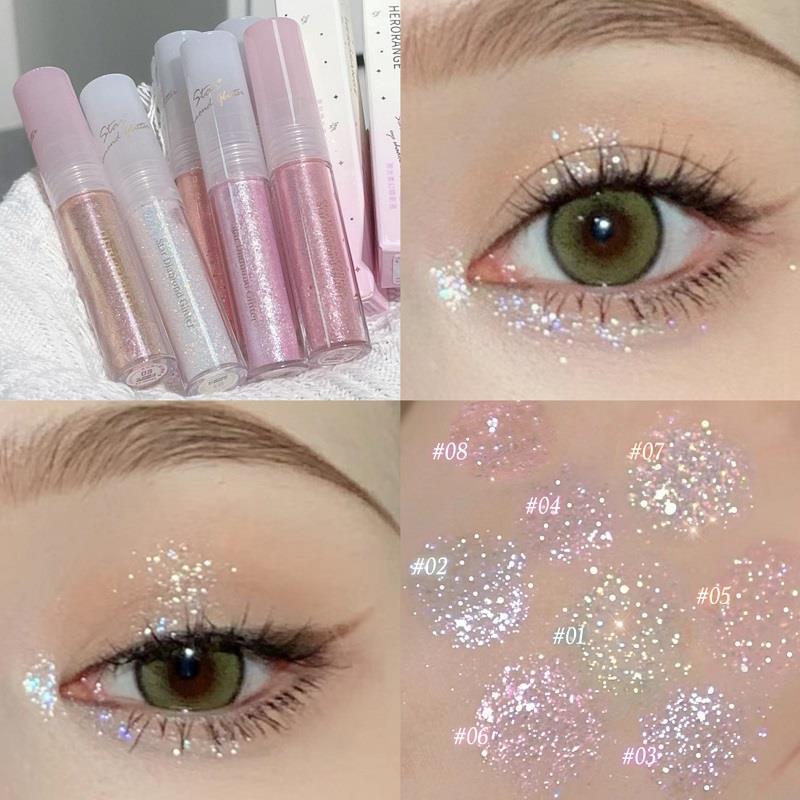 一滴泪爆闪液体眼影超细闪粉亮片卧蚕珠光亮晶晶眼影高光液女持久