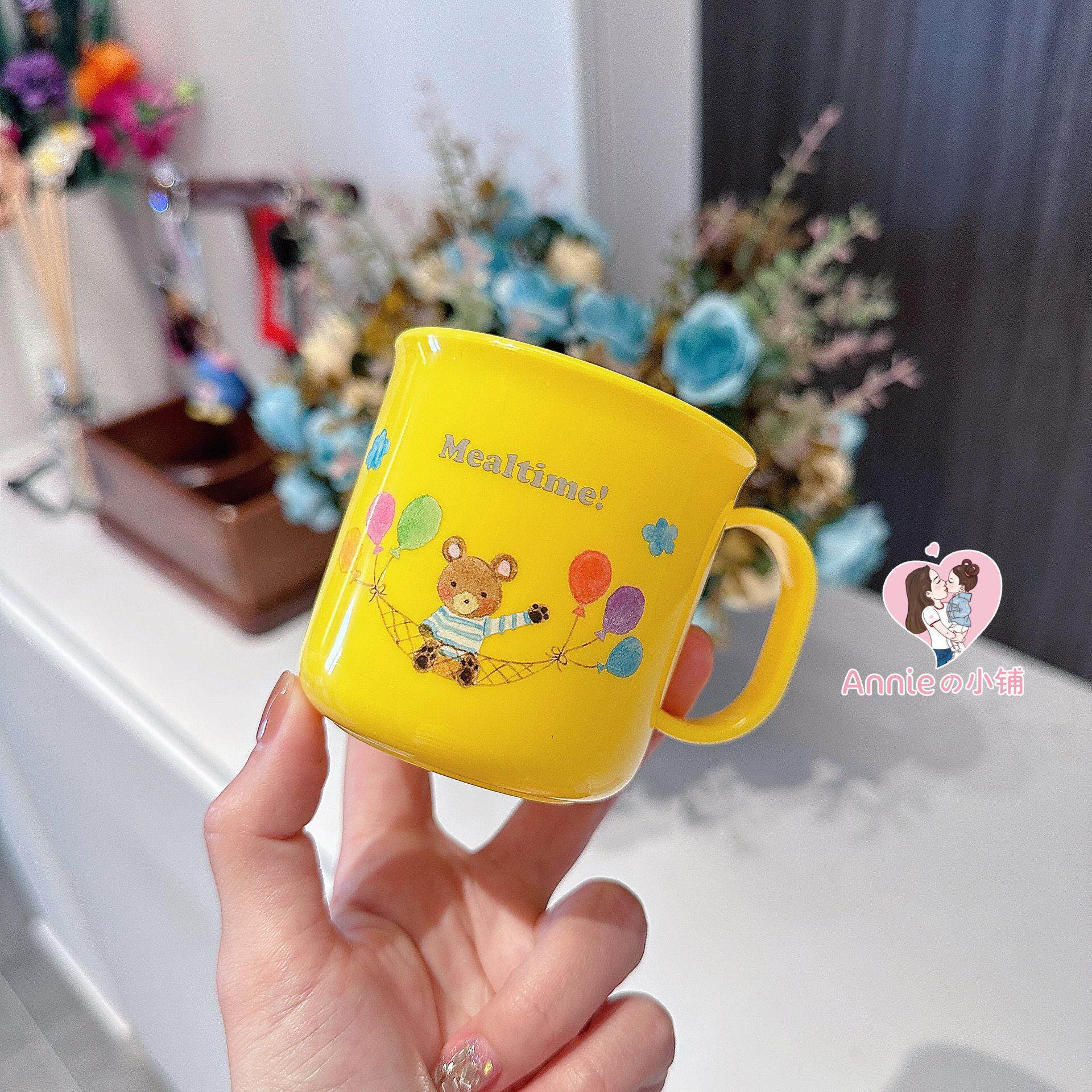 日本制 osk婴幼宝宝kitty漱口杯牛奶杯喝水杯树脂餐具200ml