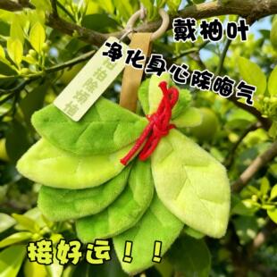 【拍拍去霉运】去晦气专用柚子叶挂件爷爷不泡茶同款毛绒好运挂饰