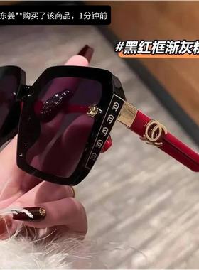 玟若太阳镜纹若时尚轻奢经典方框女士墨镜防紫外线偏光镜遮阳眼镜