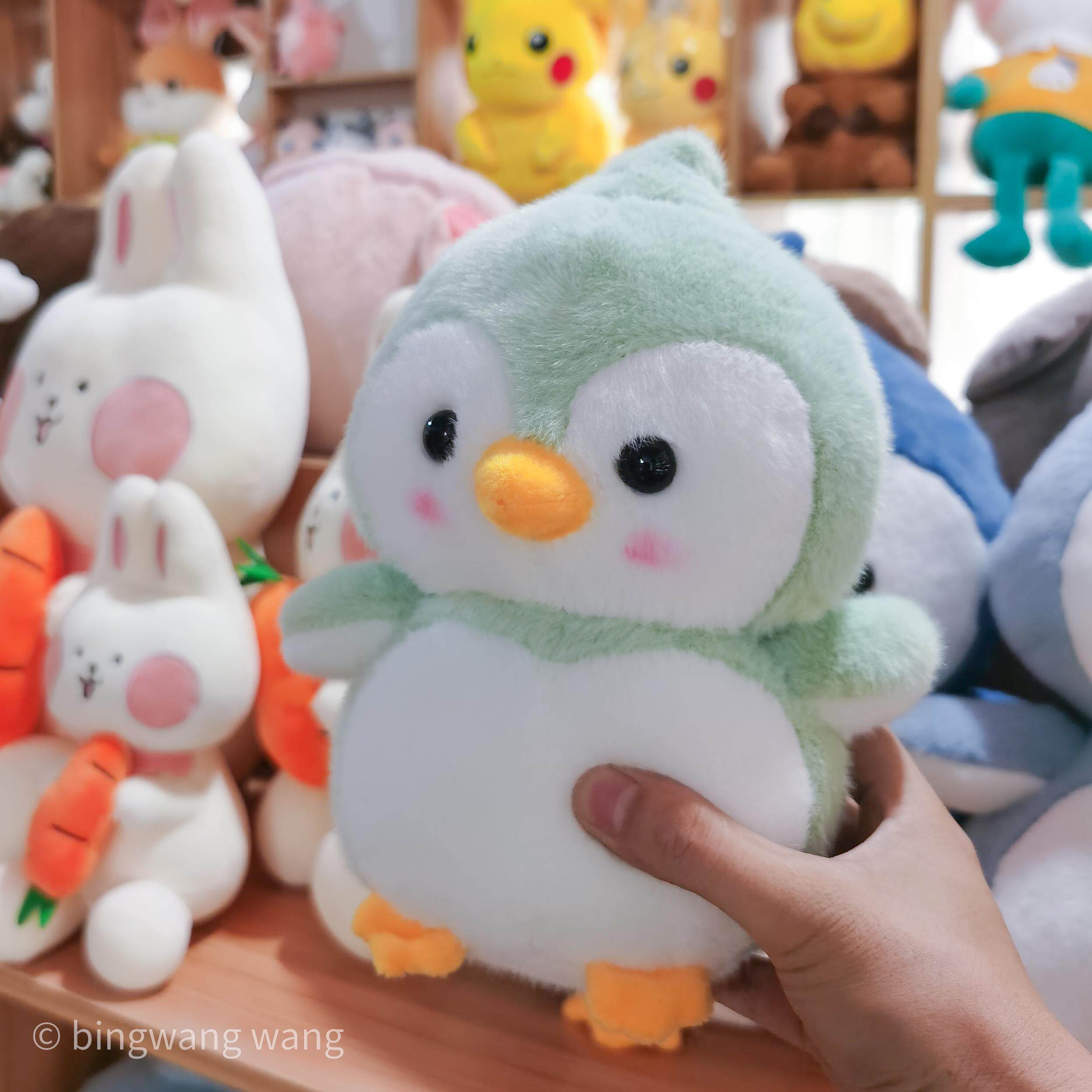 BIBIG的杂货铺可爱激萌桃桃企鹅貂绒公仔少女心玩偶摆件生日礼物