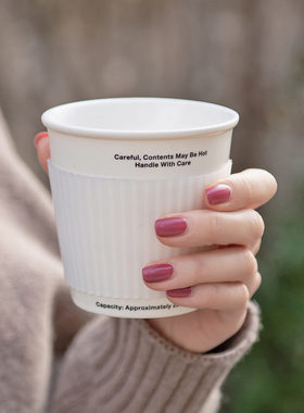 博物×PUEBCO复古简约字母纸杯造型陶瓷咖啡杯马克杯外带热饮杯子