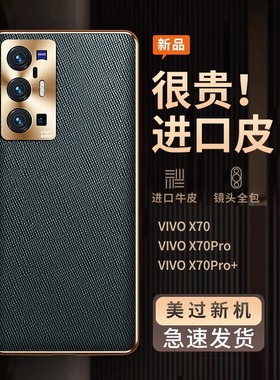 适用vivox70手机壳vivo x70pro新款十字皮纹保护套vivix70pro+的镜头全包防摔男士女款高级感商务皮质pro十