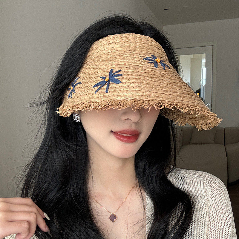 2026新款防晒草编帽子女式夏季图片