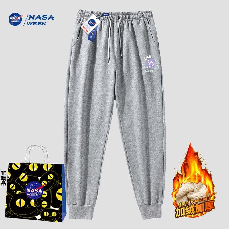 NASA WEEK运动休闲裤纯棉男女同款春秋季小脚裤大码卫裤潮J
