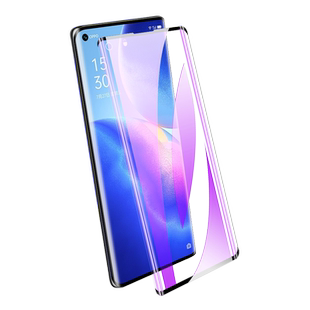 适用opporeno5pro钢化膜全包边防爆曲屏reno5无白边玻璃屏保reno5pro+手机膜防指纹防摔reno5k抗蓝光保护新款