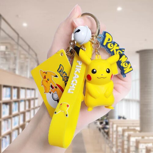 正版神奇宝贝宝可梦皮卡丘可达鸭钥匙扣挂件饰品摆件公仔玩偶