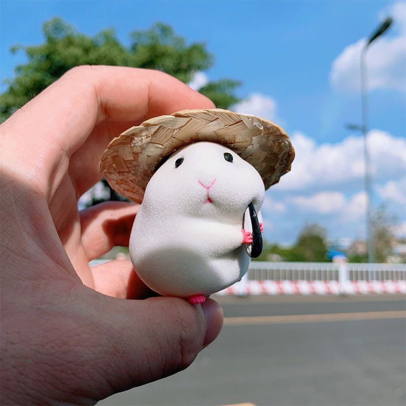 网红吃货小仓鼠盲盒可爱萌宠车载桌面摆件少女心生日礼物儿童玩具