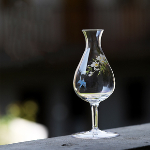 春归贴花耐热玻璃茶具创意茶杯高脚杯绿茶杯春茶专用泡茶壶公道杯