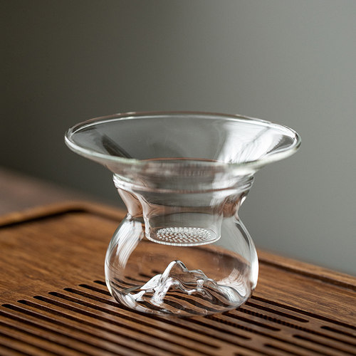日式观山玻璃茶漏茶滤器