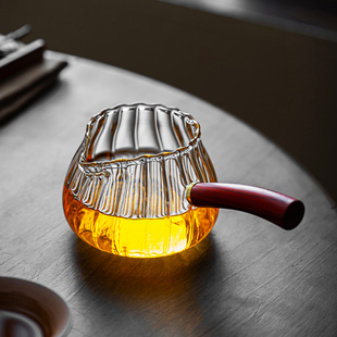 侧把木柄公道杯大号个性高档茶具分茶器加厚耐热可明火电陶炉加热