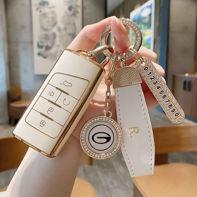 适用广汽2023款传祺gs4plus钥匙套gs3汽车用品gs5装饰件专用男女