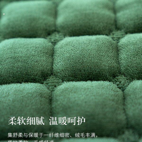 四季通用法兰绒沙发垫防滑布艺简约现代真皮实木套巾罩定做坐垫子