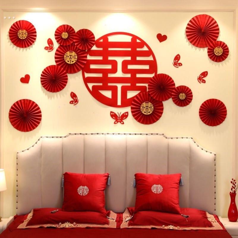 出阁房间布置主卧婚房一套女方娘家简单大方新房装饰用品全套套装