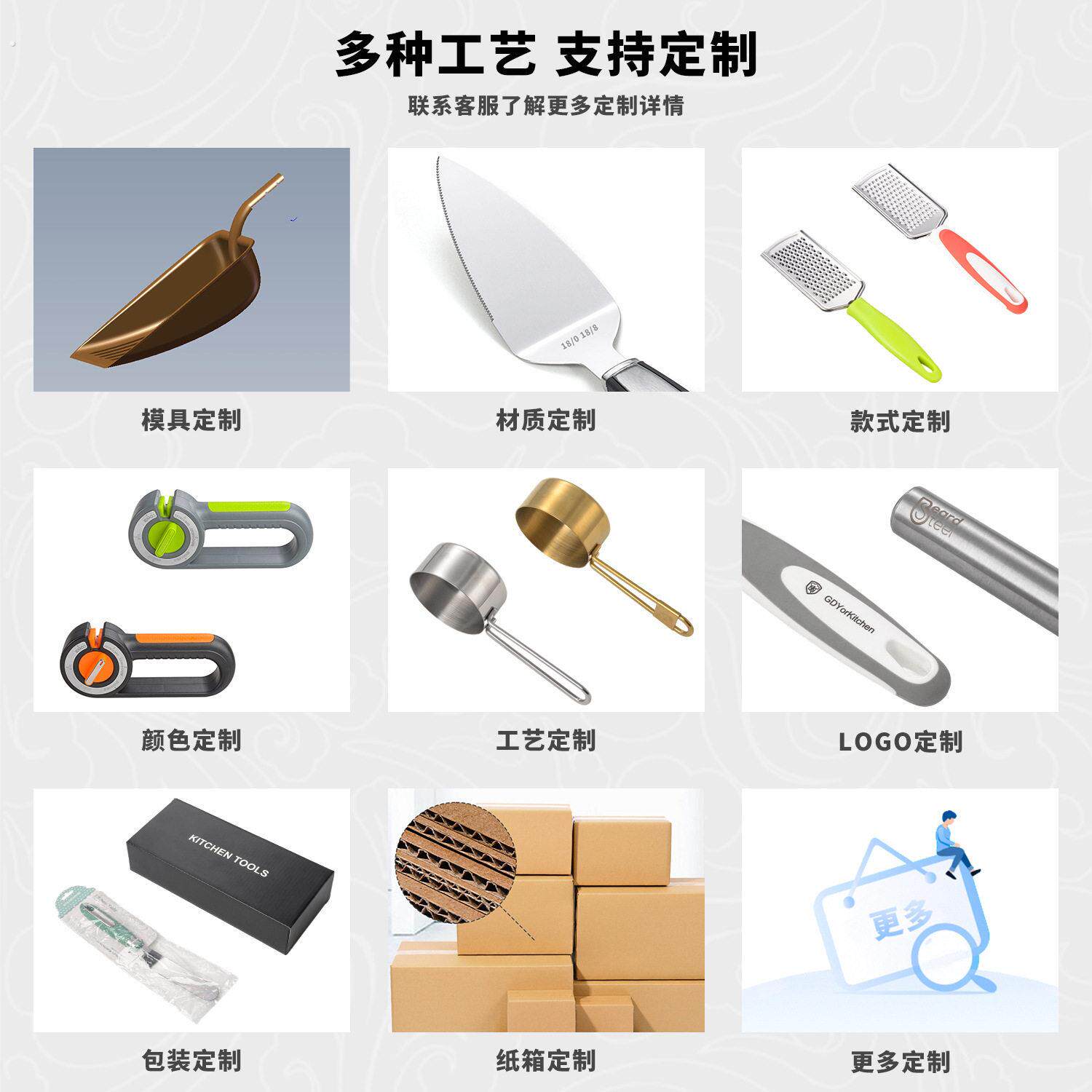 厨房新款04不锈钢量杯7件套 刻度量杯量勺套装烘培工具现货