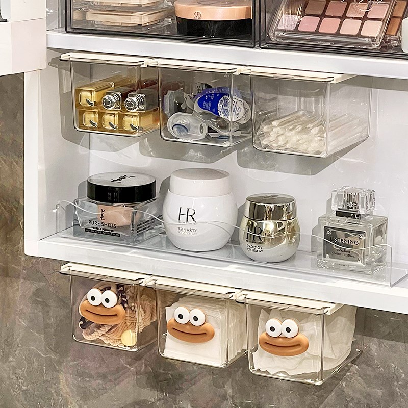 速发镜柜收纳神器卫生间各种棉签化妆棉卸妆棉抽屉式收纳盒室浴置