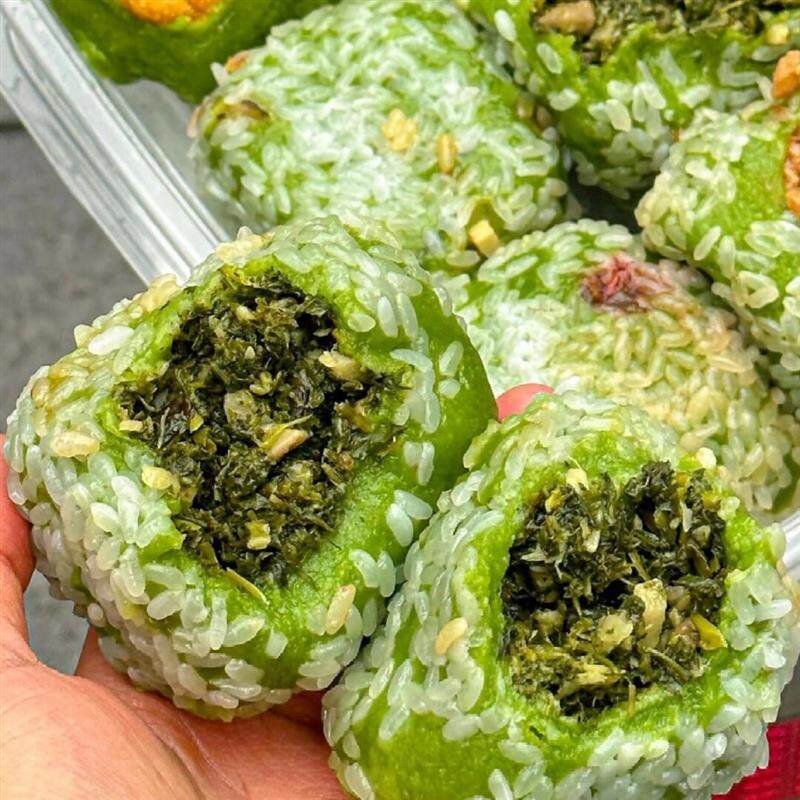 三鲜荠菜青团手工现做野菜团子糯米芥菜团糯米团子传统糕点心早餐