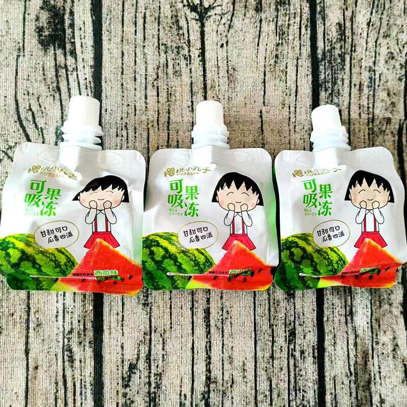 樱桃小丸子可吸果冻西瓜味儿童小零食休闲幼儿园小孩子可吸网红