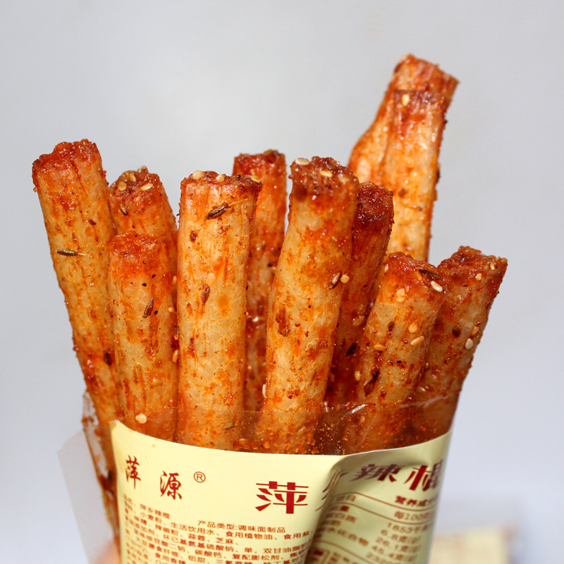 江西特产萍乡辣棍麻辣儿时手工辣条童年辣棒怀旧面筋小吃零食100g