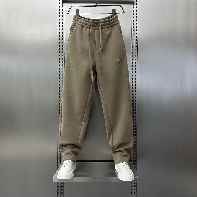 MAROLIO~重磅质感！时尚百搭哈伦裤男2025秋冬款加绒抽绳纯色卫裤