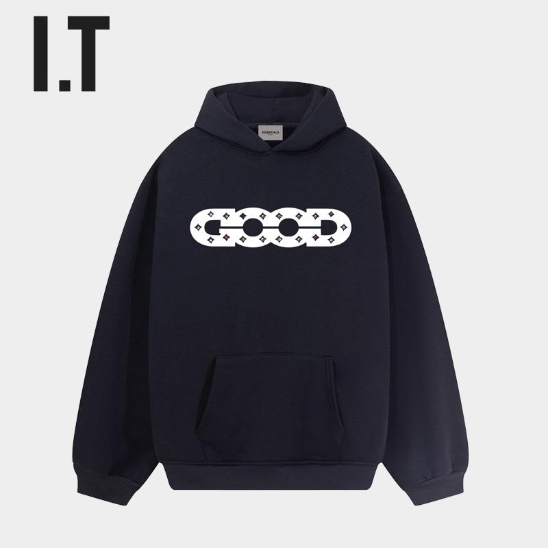 ESSENTIALS潮牌GOOD印花字母连帽卫衣男老白同款秋冬加绒上衣外套