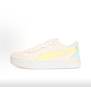 PUMA彪马 Skye Trainers 二层牛皮织物 舒适百搭低帮板鞋  粉黄