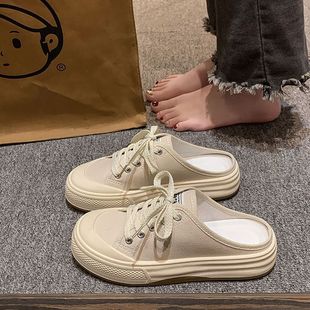 半拖鞋 外穿脚浮肿宽松孕晚期水肿鞋 女 子春秋一脚蹬防滑拖鞋 孕妇鞋