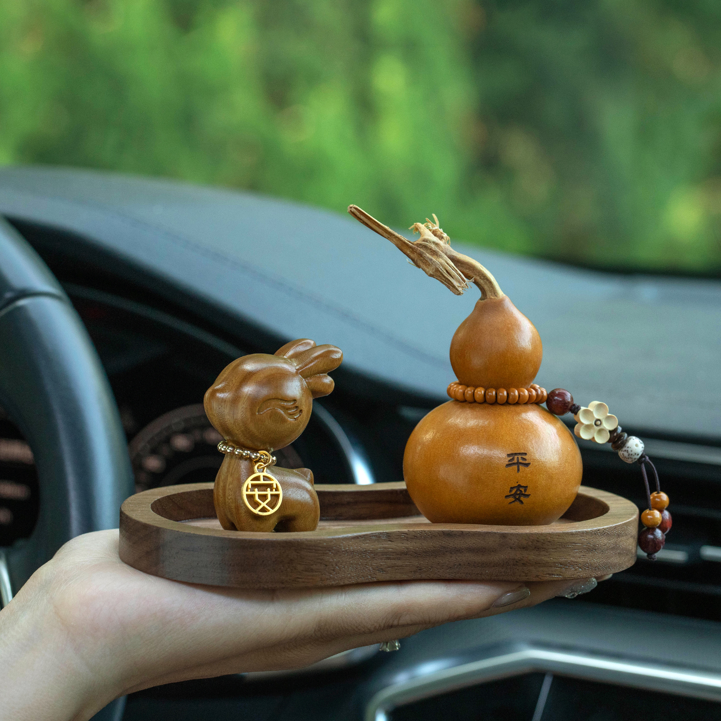 思怀创意一鹿平安小鹿车载摆件