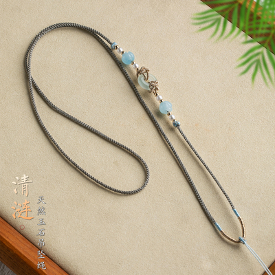 高档手工平安扣编绳玉坠翡翠