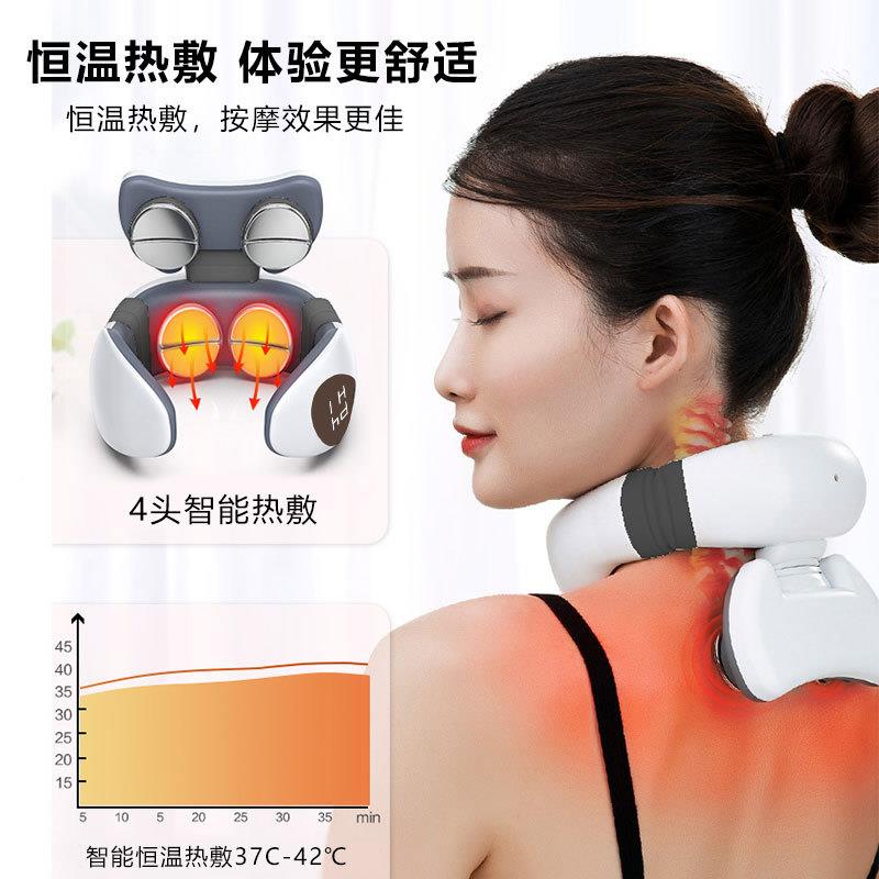 无线遥控颈椎H61按摩升仪级液晶仪显示脉冲颈椎按摩器颈按摩部护