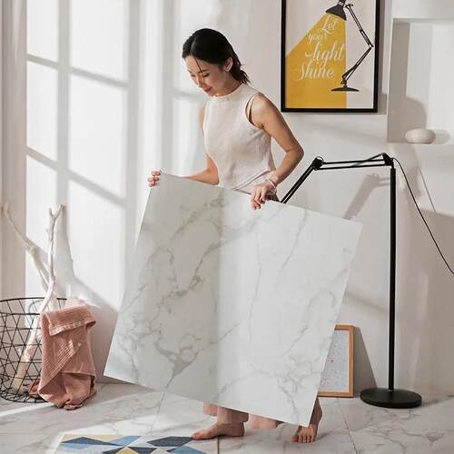 p贴vc地板UET磨仿瓷砖地革水泥面直铺地垫地胶商板用耐防水自粘地