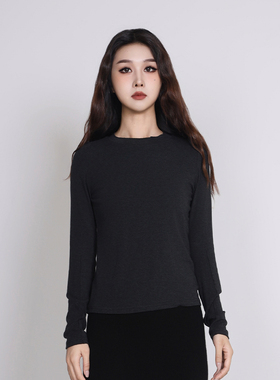 Jane express/简表达25冬新款针织衫长袖修身圆领打底衫DZZ51001