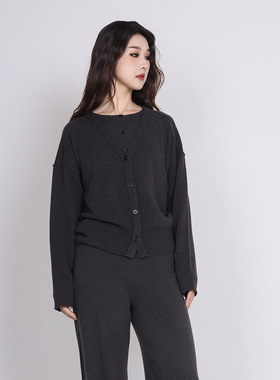 Jane express/简表达25年冬季新款假两件简约羊毛衫DMS51011