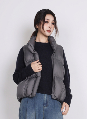 Jane express/简表达25年冬季新款百搭短款羽绒马甲DYR53001