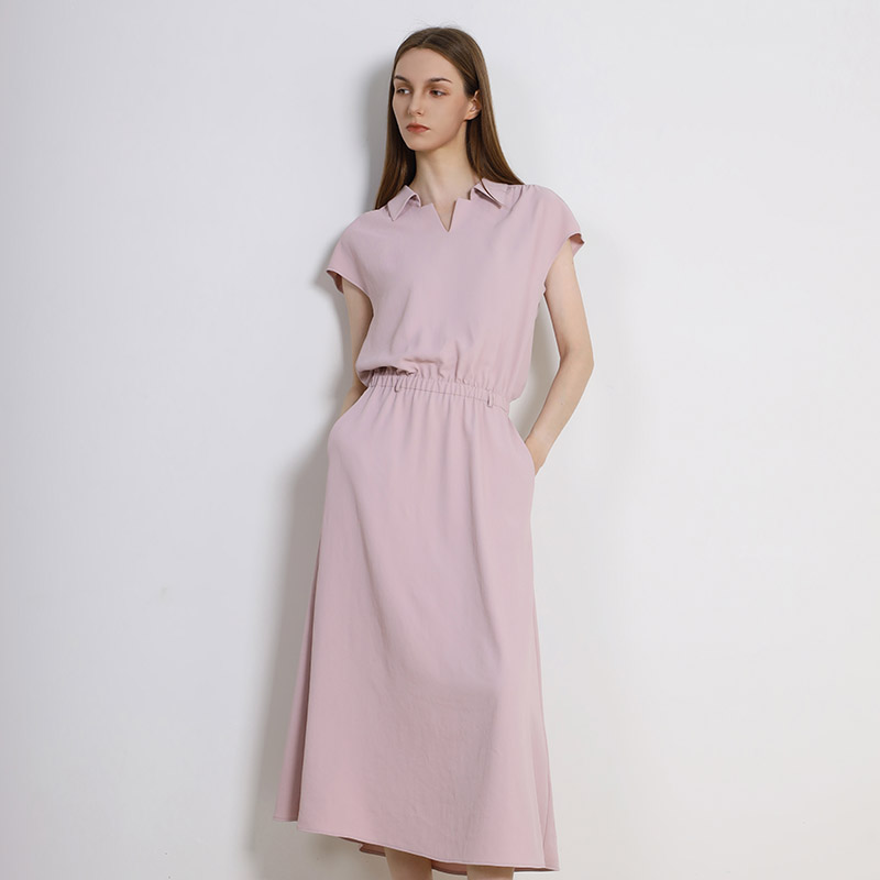 简表达25年夏季新款纯色连衣裙