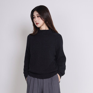 Jane 简表达100%羊毛针织内搭极简高智圆领毛衣DMS52011 express