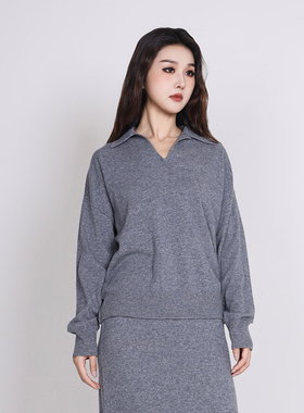 Jane express/简表达25年冬季新款简约休闲百搭针织毛衫DMS53013